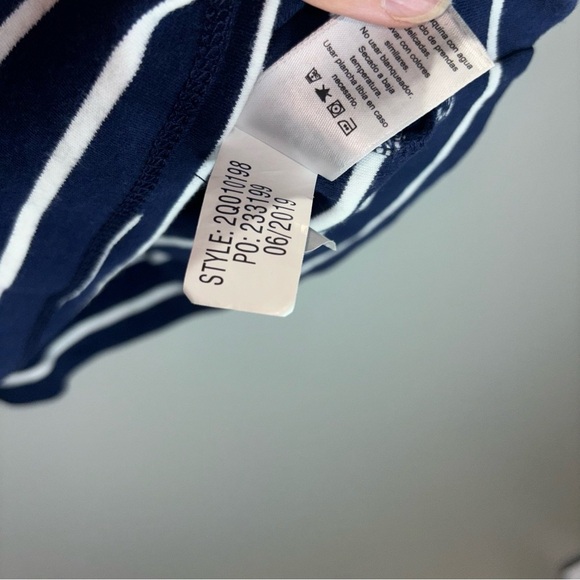 Vineyard Vines Navy White Stripe Cotton Nautical Dress Size Large - Picture 10 of 11